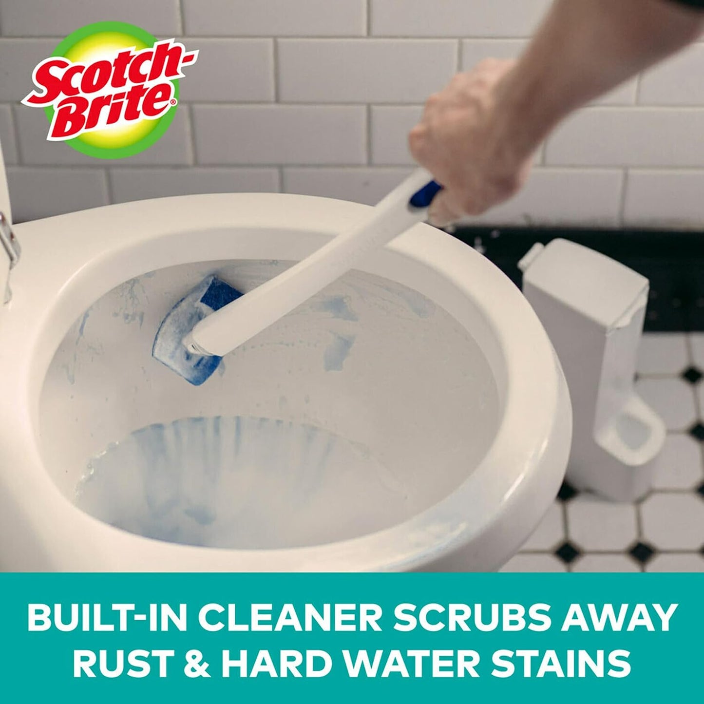 Scotch-Brite Disposable Toilet Scrubber Refills, 40 Refills | Removes Rust & Hard Water Stains, 10 refills per box, 4 Pack, 40 total scrubbers