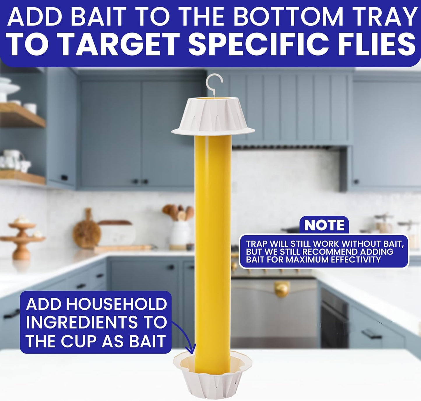 Fly Stick Sticky Fly Traps for Indoors Outdoor 4pk. Non-Toxic Super Sticky Hanging Flies Catcher Paper Tape Strips for Home. Catches All Bugs and gnats. Indoor Outdoor House Flying Insect Trap.