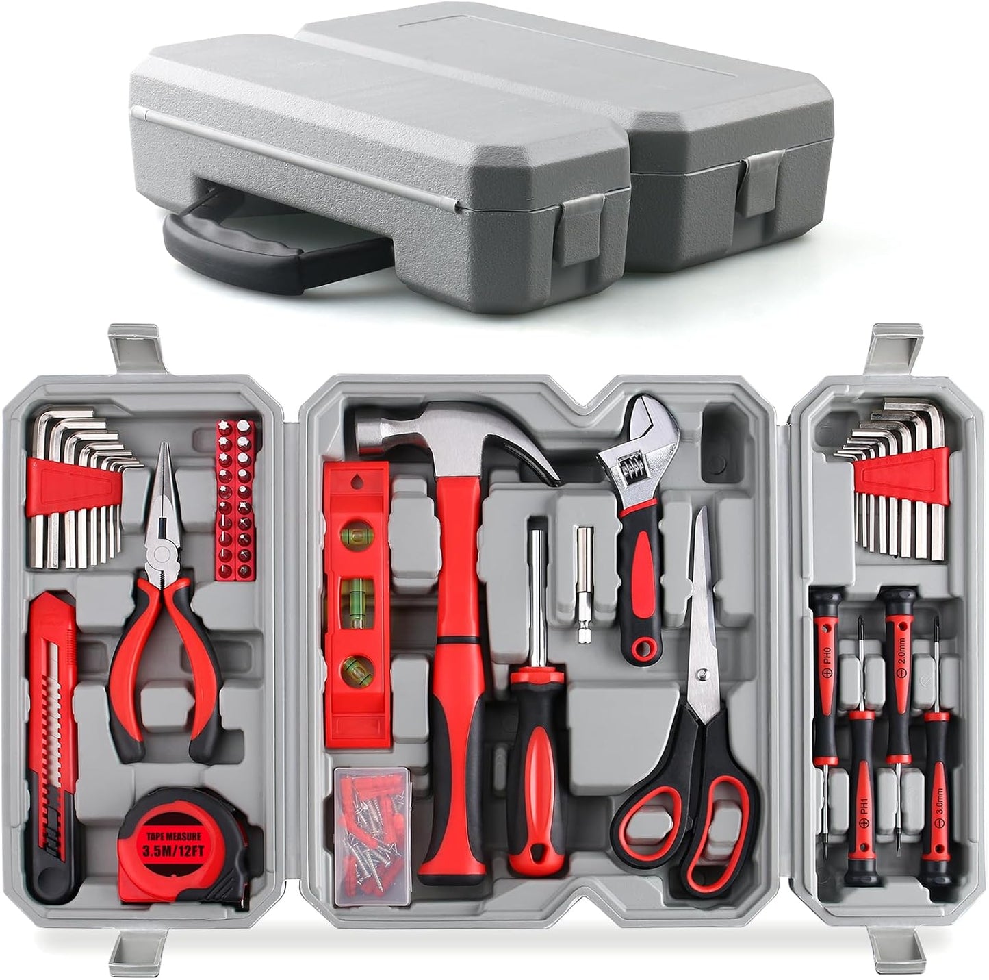 WINNER 160-Piece All-Purpose Household Tool Kit in Delicate Toolbox, Suitable for Both Male and Female, Great for Common Home Repairs, House DIY Project, Garage, Office, Gift for Father's Day