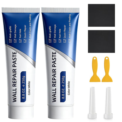 Efficient Drywall Patch Repair Kit with Scraper, 2026 New Quick Drying Wall Mending Agent White Spackle Wall Repair Paste Wall Repair Agent Tile Gap Fille for Holes & Cracks Nail Holes