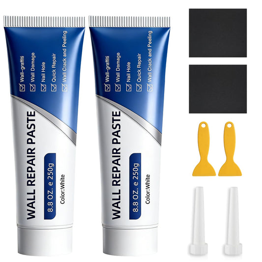 Efficient Drywall Patch Repair Kit with Scraper, 2026 New Quick Drying Wall Mending Agent White Spackle Wall Repair Paste Wall Repair Agent Tile Gap Fille for Holes & Cracks Nail Holes