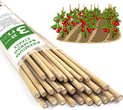 Plant Stakes,20Pcs Bamboo Stakes,18 Inches Natural Bamboo Plant Support Stakes,Bamboo Stakes for Indoor and Outdoor Plants Tomatoes Beans Flowers Potted Plants Climbing Support