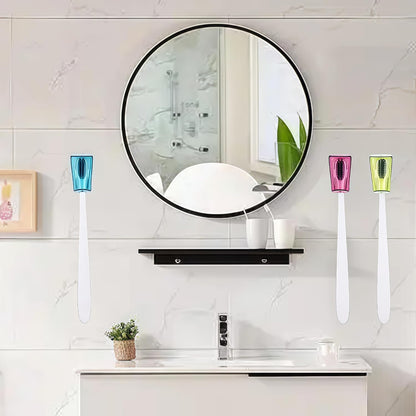 3 Pcs Toothbrush Head Covers, Portable Wall-Mounted Toothbrush Holder with Suction Cup Cover, Tooth Brush Cover Cap for Travel, Home & Outdoor