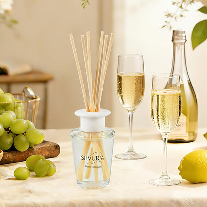 Reed Diffuser Set,100ml Fresh Linen Scented Oil with 6 Reed Sticks for Home,Office & Bathroom,Long-Lasting Fragrance for Families,Professionals & Pet-Friendly Spaces