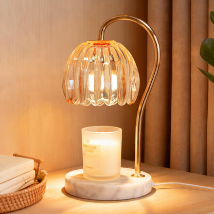 Candle Warmer Lamp with Timer & Dimmer, Electric Candle Lamp Warmer with 2 Bulbs for Scented Candle, Home Decor Gift for Her, Mother’s Day Gift (Milk Tea)