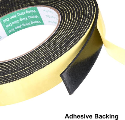 uxcell Sealing Foam Tape 5mm Wide 3mm Thick 4m/13ft Long, Self Adhesive Weather Strip for Window Door Insulation, Pack of 2