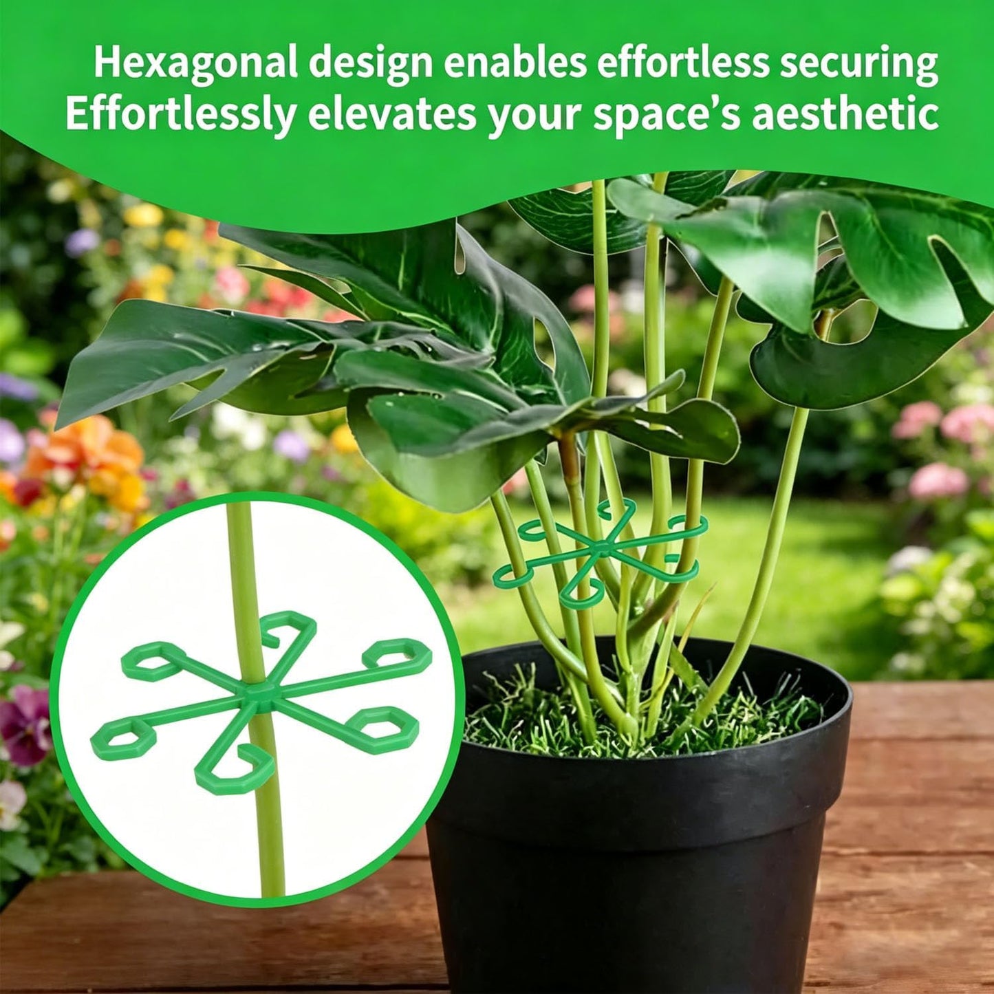 4 Sizes Plant Stem Support for Indoor Outdoor, 2026 New 4 Sizes Reusable Plant Stabilizer for Climbing Plants, Plants Accessories Garden Tools