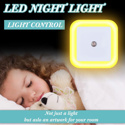 Tuanse 48 Pack LED Night Lights Plug into Wall Smart Sensor Sensor Automatic Night Lamp Nightlights Accessories for Bedroom Bathroom Toilet Stairs Kitchen Hallway(White)
