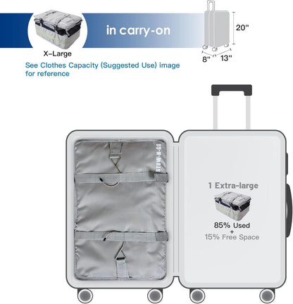 Grand Fusion Stow-N-Go Hanging Travel Shelves, Packing Organizer for Luggage. Carry on Closet for Suitcase. Expandable Packing Cube. Travel Essentials. (Black - L, L = (L) 11.8" x (W) 11.8")