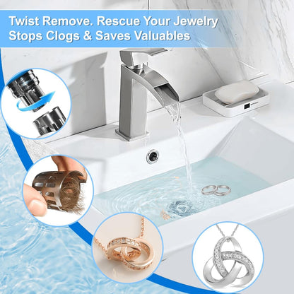 2pack All Metal - Bathroom Sink Stopper,Universal Pop Up Bathroom Sink Drain Strainer with Removable Stainless Steel Filter Basket Hair Catcher, Sink Plug for 1.05''~1.8'' Basin.