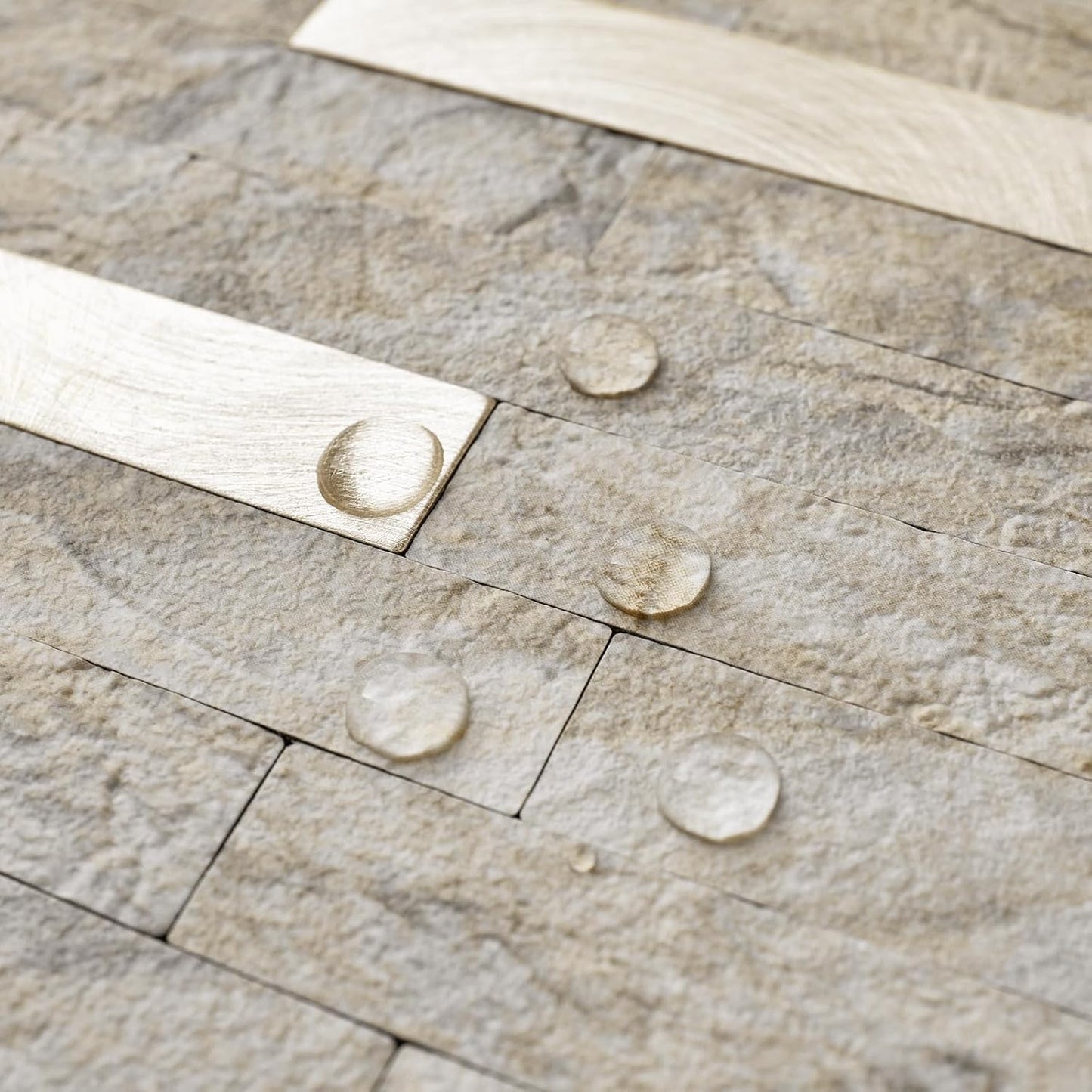 DICOFUN 10-Sheet Peel and Stick Backsplash Wall Tile, PVC Kitchen Backsplash Peel and Stick in Sandstone, 9.4 sq.ft