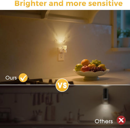 L LOHAS LED Night Light, Bubble Night Lights Plug into Wall,2 Pack 3000K/4000k/5000K Adjustable Color Temperature Night Light,Dimmable Nightlights with Dusk to Dawn Sensor for Rooms Bathroom Hallway