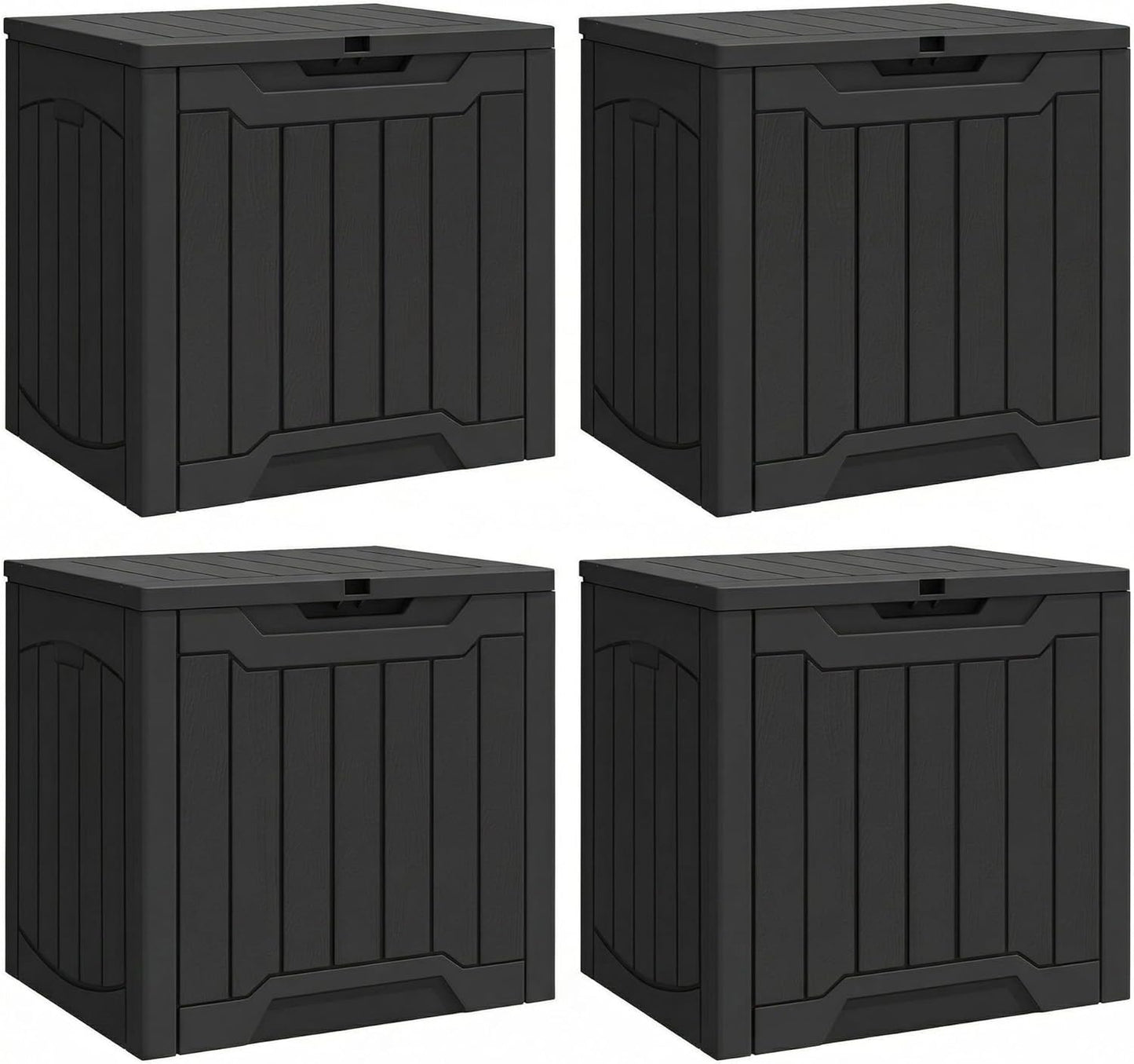 YITAHOME 134 Gallon Large Deck Box | Waterproof Resin Outdoor Storage Box with Lock, Doubles as 2-Person Bench Seating for Patio Furniture Cushions,Garden Tools &