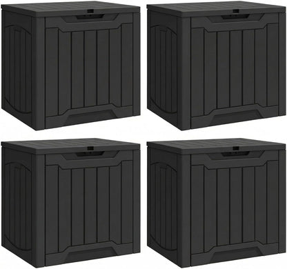 YITAHOME 134 Gallon Large Deck Box | Waterproof Resin Outdoor Storage Box with Lock, Doubles as 2-Person Bench Seating for Patio Furniture Cushions,Garden Tools &
