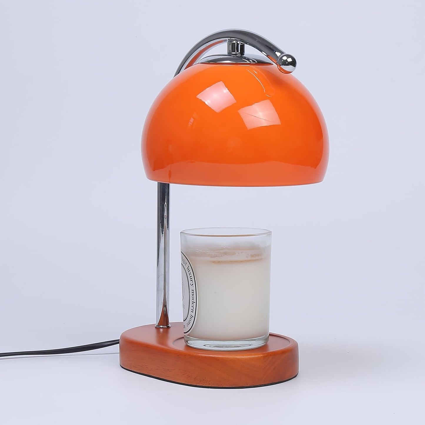 FCTWAKS Mid Century Orange Glass Candle Warmer Lamp with Timer & Dimmer, Mothers Day Birthday Gifts for Women Mom, House Warming Gifts New Home, Wax Warmer Lamp for Bedroom Decor with 2 Bulbs