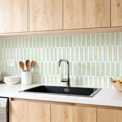 Art3d 12 x 12 Inch Heavy-Duty Peel and Stick Backsplash, Self-adhesive Wall Tiles for Kitchen Bathroom Decor, 10-Pack Dark Green