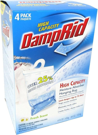 DampRid Hanging Moisture Absorber Fresh Scent - 4 (16 oz/454g) Packs