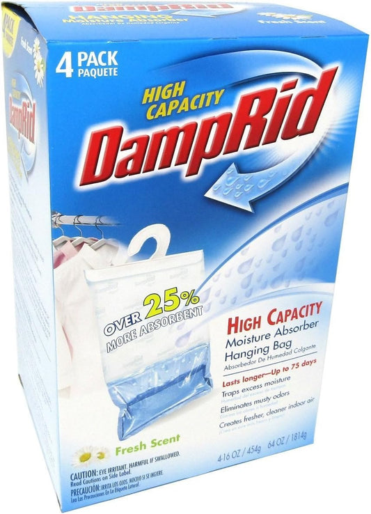 DampRid Hanging Moisture Absorber Fresh Scent - 4 (16 oz/454g) Packs