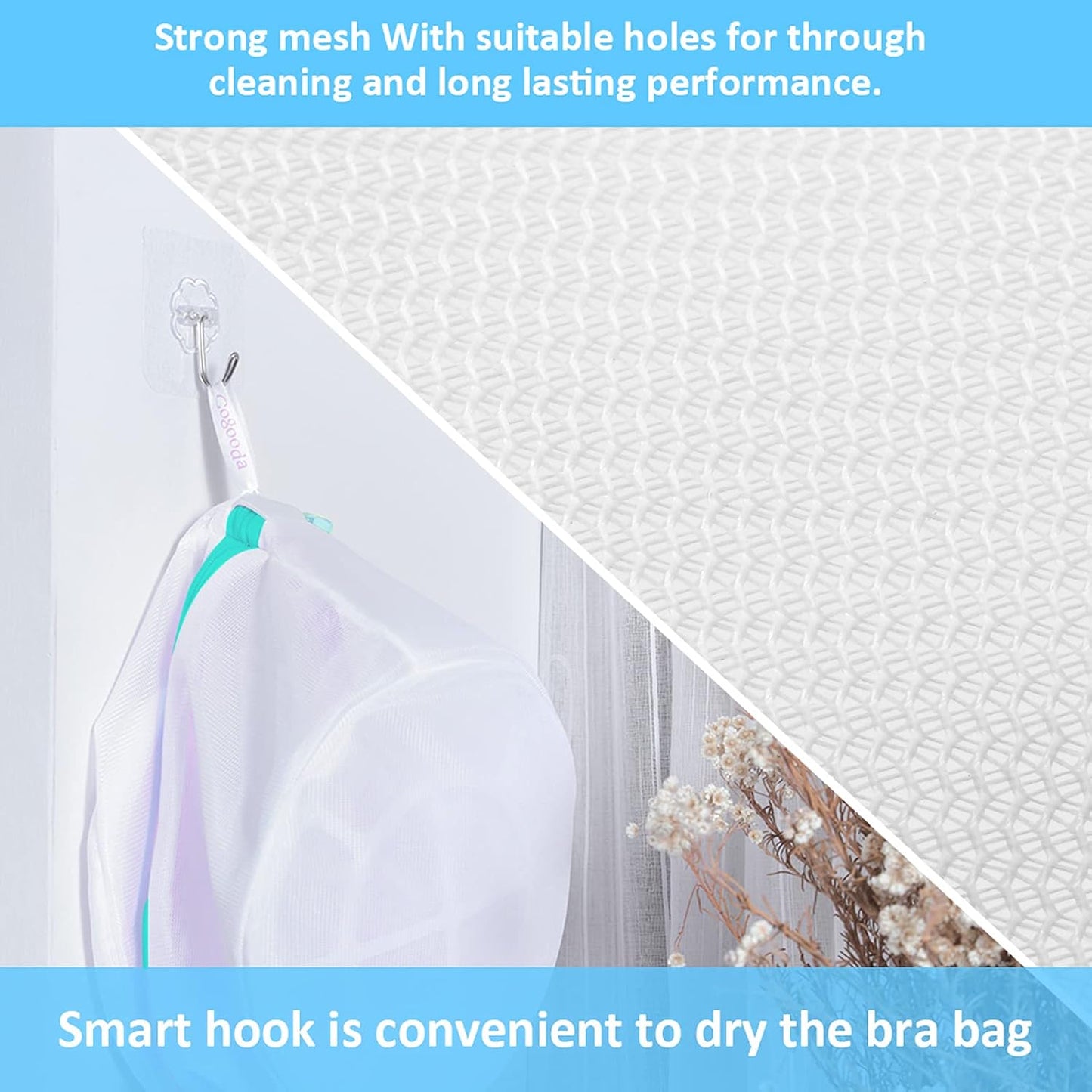 GOGOODA Mesh Laundry Bags for Delicates Durable Protective Wash Bags | Travel Storage Bags for Intimates Lingerie, 3PCS（3XXL）