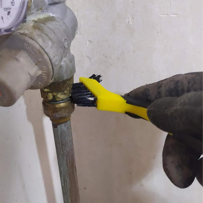 ALLWAY GB Narrow Nylon Stripper & Grout Brush | Soft-Grip Handle, Ideal for Tile and Grout
