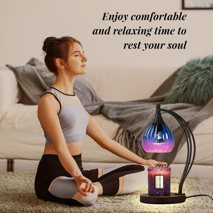 Candle Warmer Lamp with Timer Dimmer - Electric Light Wax Warmer for Jar Candles - Lamp with 2 Bulbs, Unique Birthday Gifts for Women Mom House Warming Gifts New Home Decor