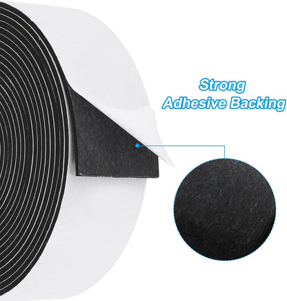 PATIKIL Weather Stripping Door Seal Strip, 3/8 Inch x 1/4 Inch x 32 Ft Self Adhesive Soundproof High Density Foam Tape Insulation for Door Window Air Conditioning, White - Colors B