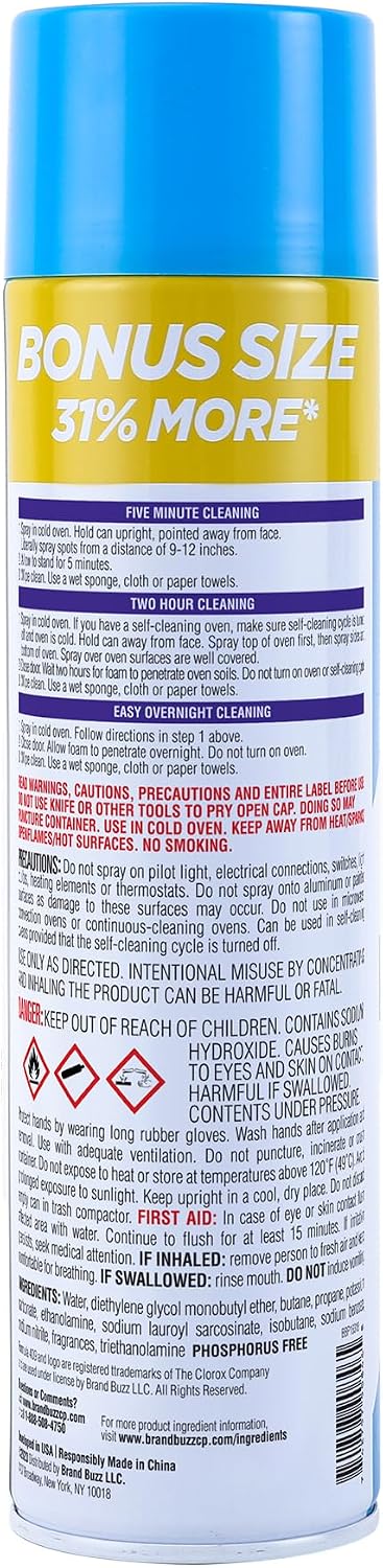 Formula 409 Heavy Duty Spray-On Oven Cleaner, Lemon Scent - Grill and Stove Top Cleaner Cuts Through Grease & Grime on Contact, A Powerful Clean You Can Trust, 14.5 Oz