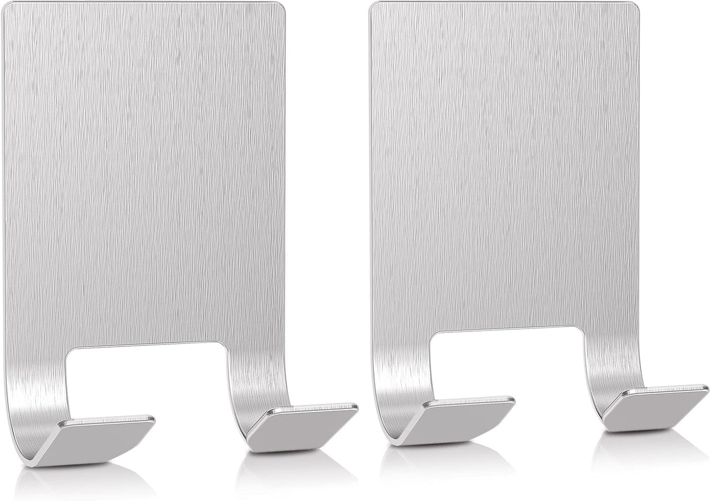 VIS'V Adhesive Razor Holder, Wall Mount Shower Razor Hooks for His and Hers, Metal, Waterproof, White, 2 Pcs