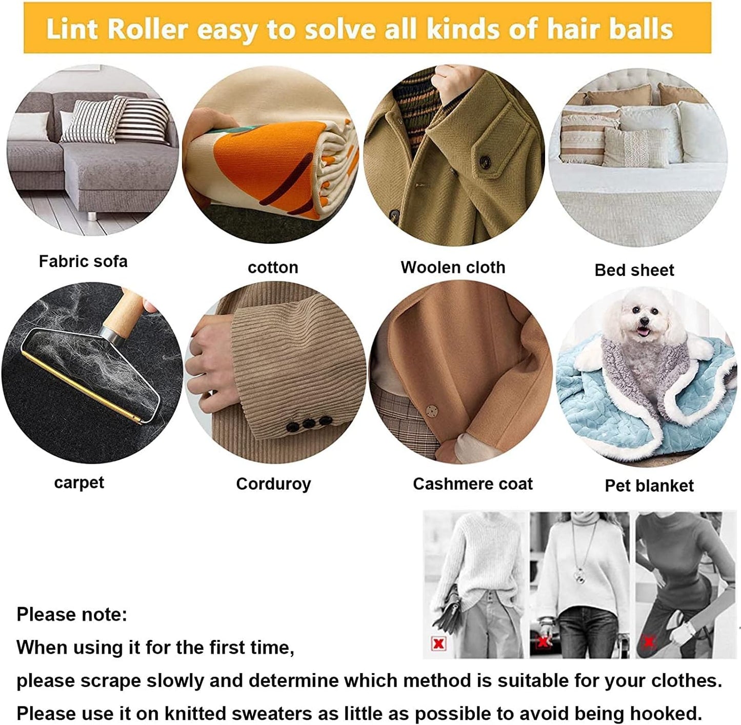 Lint Remover,2 Pack Pet Hair Remover,Reusable Clothes Carpet Couch Furniture Fabric Shaver Lint Brush Carpet Scraper