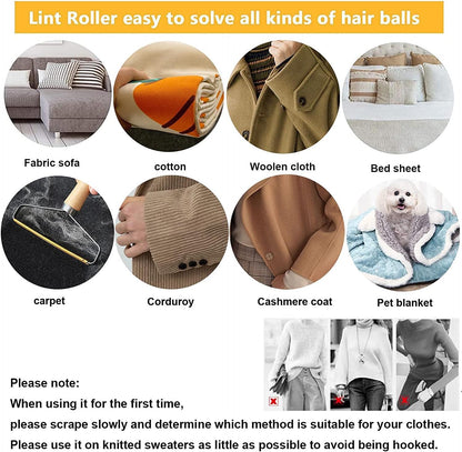 Lint Remover,2 Pack Pet Hair Remover,Reusable Clothes Carpet Couch Furniture Fabric Shaver Lint Brush Carpet Scraper