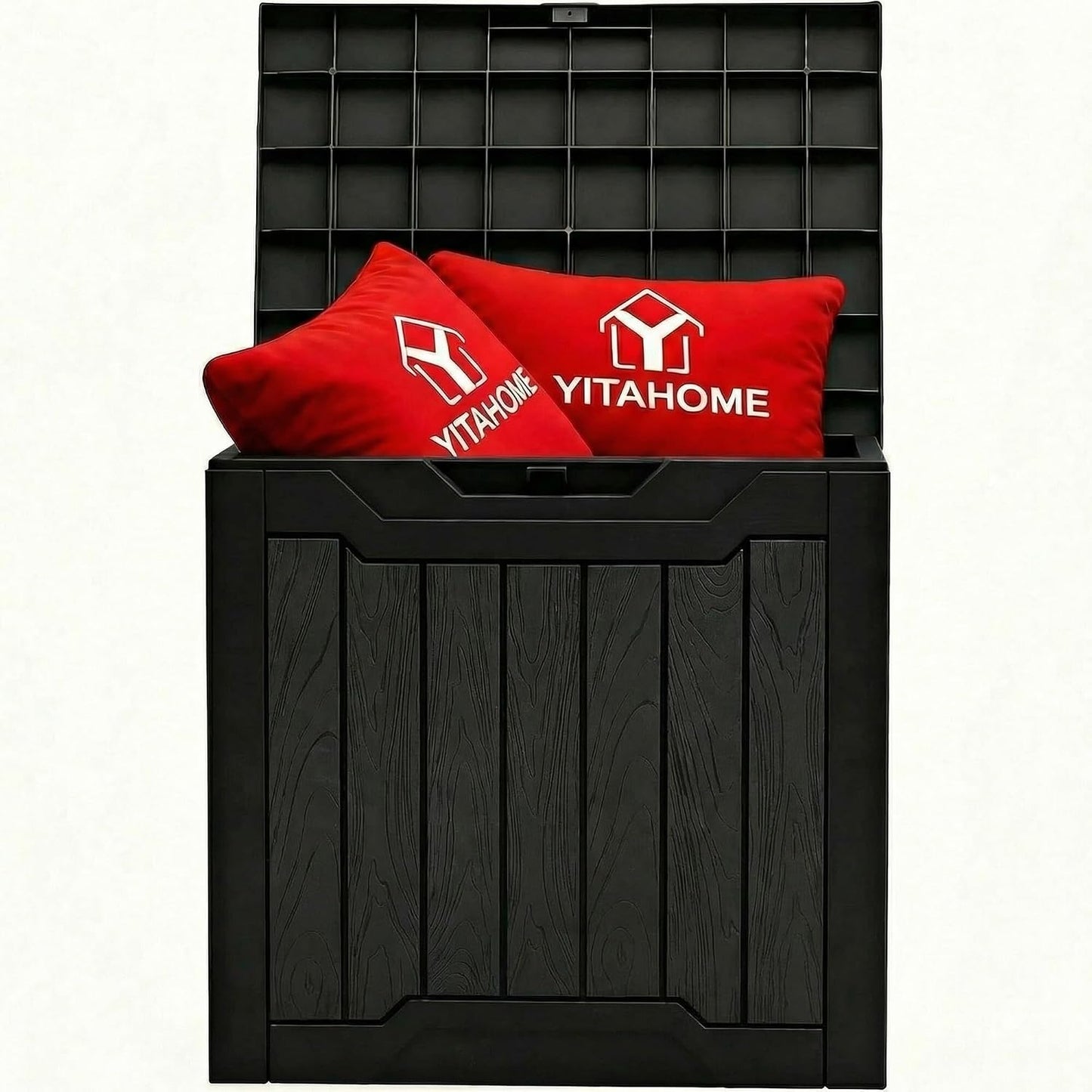 YITAHOME 31 Gallon Outdoor Storage Box | Resin Deck Box and Waterproof Package Delivery Box for Gardening Tools, Pool Supplies, Patio Furniture, Lockable, Taupe