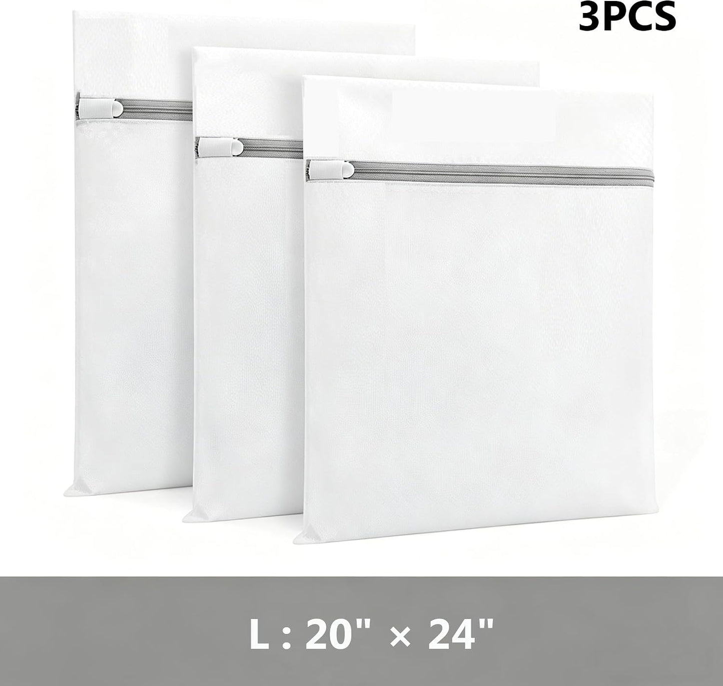 3Pcs Mesh Laundry Bags with Sturdy Zipper,washing Bags for Washing Delicates,Protect Clothes in Washing Machine for Home, College & Dorm (3 Medium)