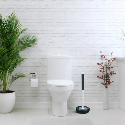 Ciieeo Silicone Toilet Brush with Holder Quick Drying Bathroom Cleaning Tool Round Head Scrubber for Toilet Bowl Efficient Rim Cleaner Essential