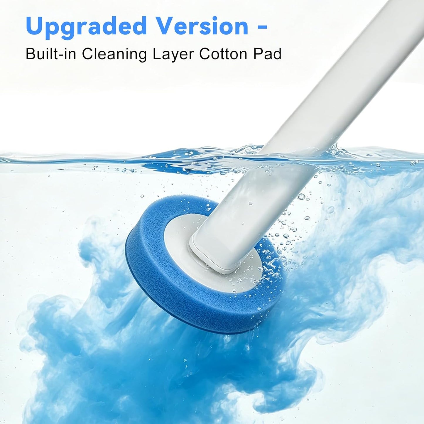 Disposable Toilet Brush - Toilet Bowl Cleaner with Automatic Lid 20 Replacement Heads in PC Box, Compatible with Rod Refills, Toilet Brush and Holder Set for Bathroom Cleaning, White