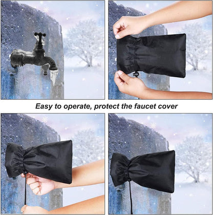 seOSTO Faucet Cover for Winter,9"(W) 6.2"(H) Outside Faucet Cover Socks for Freeze Protection,Hose Bib Covers for Winter