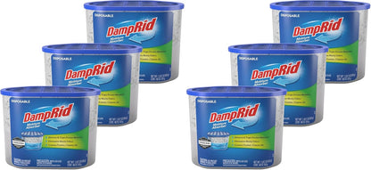 DampRid Fragrance Free Disposable Moisture Absorber with Activated Charcoal, 18 oz., 3 Pack, Moisture Absorber & Odor Remover, Lasts Up To 60 Days, No Electricity Required