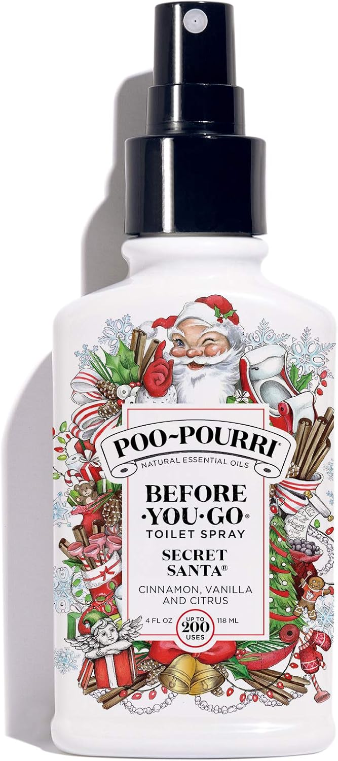 Poo-Pourri Before-You-Go Toilet Spray, Bamboo Rain, 2 Fl Oz, Up to 100 Uses, Bathroom Odor Deodorizer with Essential Oils for Home or Work, Travel Essentials, TSA Approved Size, Bamboo & Fresh Grass