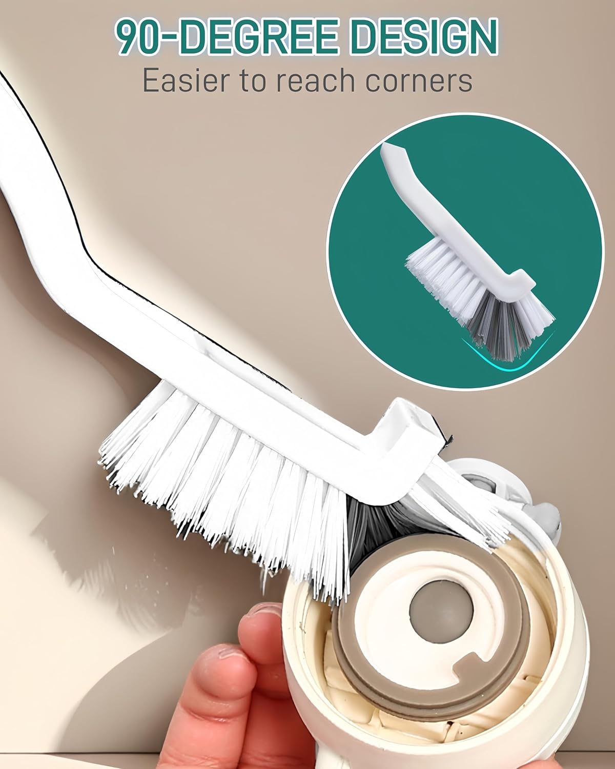 3 PCS Crevice Scrub Brush, Angle Cleaning Brushes for Kitchen Stiff Bristle Brushes for Sink/Tile/Shower/Corners/Crevice