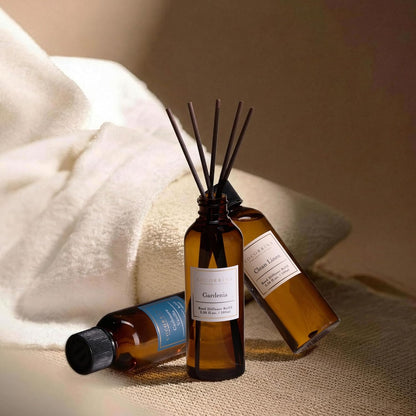 COCORRÍNA Reed Diffuser Refill Set, 10.2oz Scented Oil Refill 3 Pack, Clean Linen, Ocean Mist, Eucalyptus & Moss, Long Lasting Oil Diffuser Refill with 18 Sticks for Bathroom & Bedroom