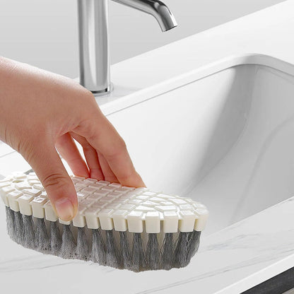 Bendable Scrub Brush Soft Flexible Head Kitchen Sink Cleaning Brush for Bathroom Floor Tile Tub Efficient Removal PP Material 15.5 x 5.8 x 4cm
