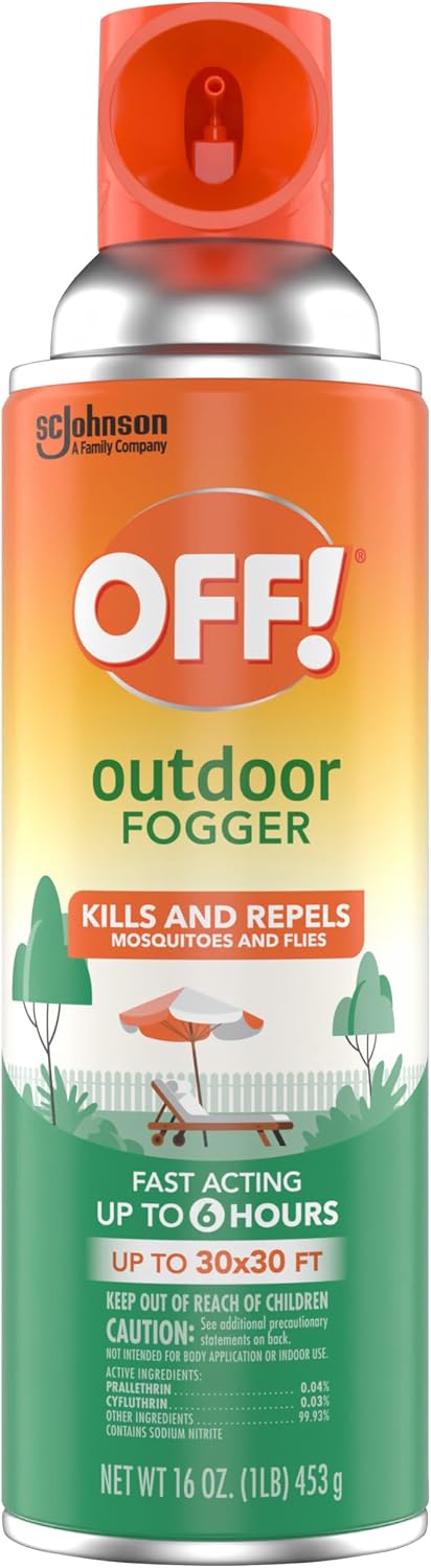 OFF! Outdoor Insect & Mosquito Repellent Fogger, Backyard Pretreat, Kills & Repels Insects in an up to 900 sq, ft, Area, 16 oz (Pack of 2)