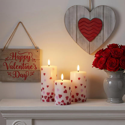 JOIONE Flameless Pillar Candles with Remote, 3 Pack Battery Operated Real Wax LED Candles, LED Candle that Perfect for Home Decorations Fireplace Table, White