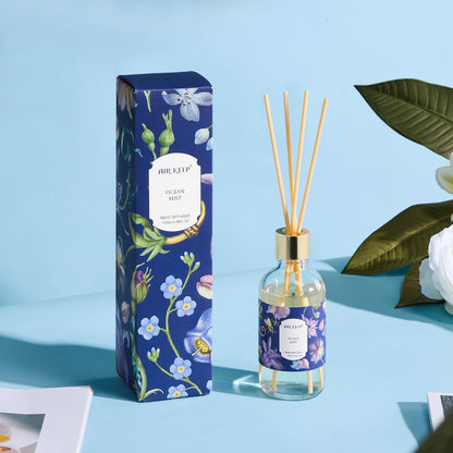 Airkeep Reed Diffuser Oil Set with Reed Sticks,Vanilla Aromatherapy Oil Scent Diffuser for Home Office Bathroom Decoration Perfume and Gifts 3.38 oz/100ml