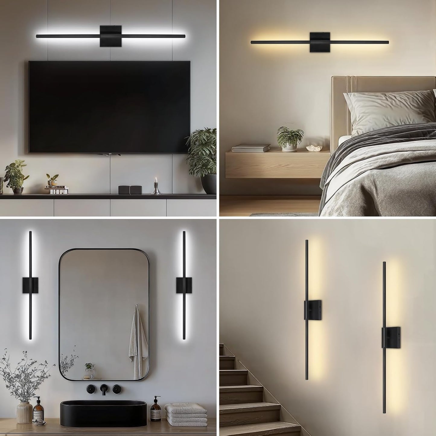 TaoFiaCo Battery Operated Wall Sconces Set of Two,Rechargeable Wall Sconces Set of 2 with Remote Control Dimmable Wall Light Decor for Living Room, Bathroom for, 24 Inch, Gold