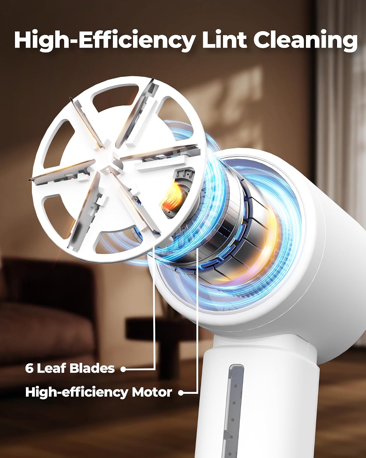 ASNUG Fabric Shaver, Electric Lint Remover, Sweater Shavers to Remove Pilling with 3 Speeds, 6 Leaf Blade, LED Display & Type-C Rechargeable, Removes Fuzz, Pills for Clothes, Furniture