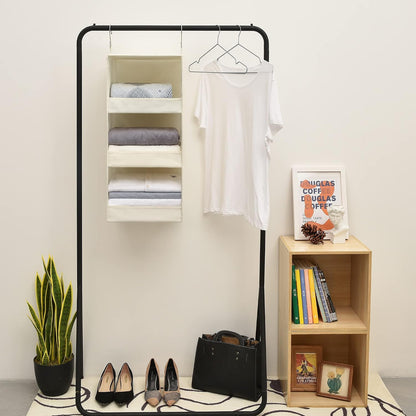 GRANNY SAYS 3-Shelf Hanging Closet Organizer and Storage, Collapsible Hanging Closet Shelves, Hanging Organizer for Closet & RV, Gray, 29 ½" H X 12" W X 12" D, 1-Pack