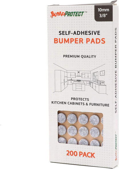 Furniture Felt Pads 3/8" (10mm) Diameter Round 3M Self Adhesive Protects Kitchen Cabinets, Drawers, Desks and Furniture Against Bumps and Scratches 100 Pack - Grey