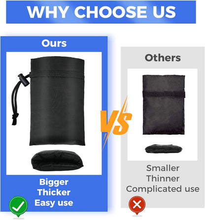 Outdoor Faucet Covers for Winter Freeze Protection, 2 Pack 6.7" x 9.5" Hose Bib Cover, Water Spigot Covers Winter Insulated, Pipe Wrap Insulation Cover Socks Outside Faucet Freeze Protector