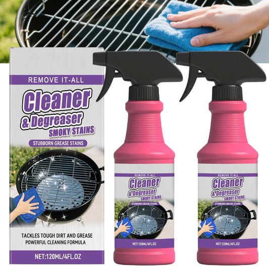 Fast Acting Heavy Duty Grill Degreaser Spray, 2026 New Professional Grade BBQ Cleaner Multi-Purpose Grease Remover for Oven Stove Air Fryer Outdoor Grill Powerful Kitchen Degreaser for Home Commercial
