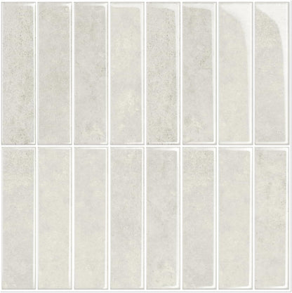 MORCART Peel and Stick Backsplash, 10 Sheets of 11.8"x11.8" - 3D Adhesive Waterproof Wall Tiles for Kitchen, Bathroom, Living Room, Subway Tiles, Gray-Apricot